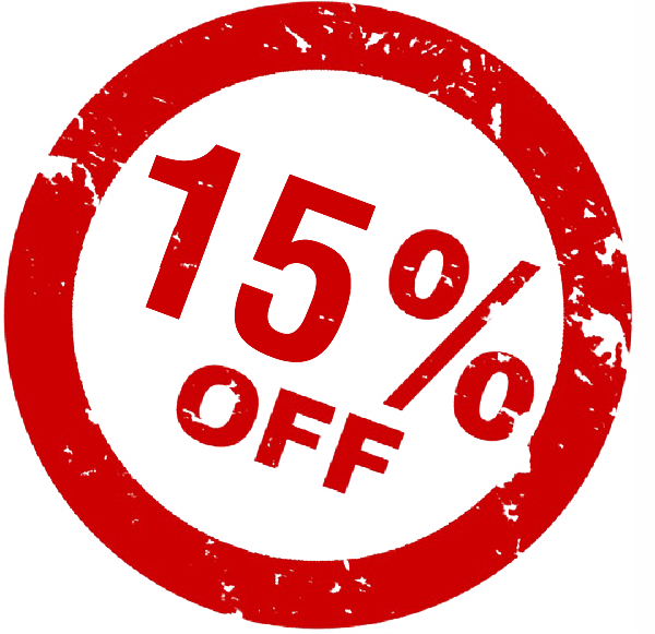 15% off! |